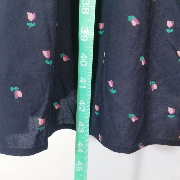 LOFT Floral Print Bell Sleeves Ruffle Midi Dress - Picture 9 of 11